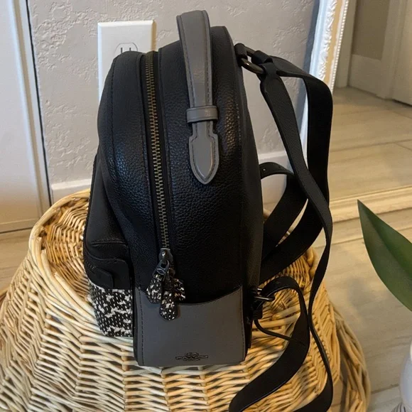 Coach Black Leather Backpack - Picture 7 of 13